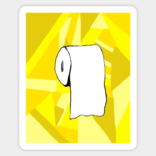 Yellow Toilet Paper Sticker